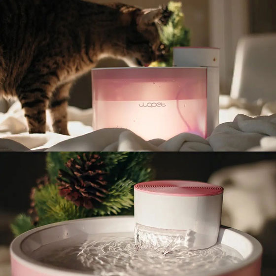 wopet glitter pet water fountain