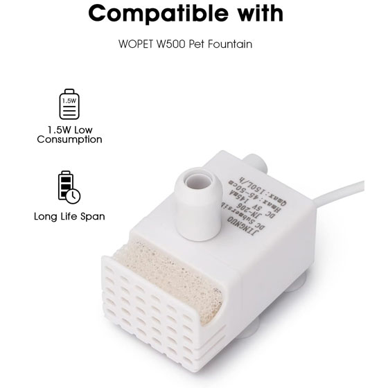 Replacement Pump for WOpet Glitter Cat Water Fountain