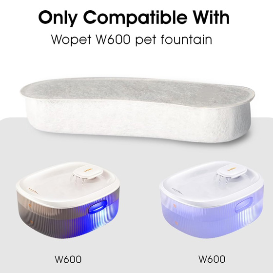 Replacement Filters For WOpet Basin Pet Water Fountain (4 Pack)