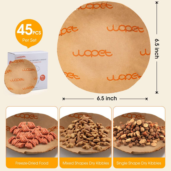 WOpet Automatic Pet Feeder Bowl Disposable Paper Liners Set (For FT50 Pet Feeder)