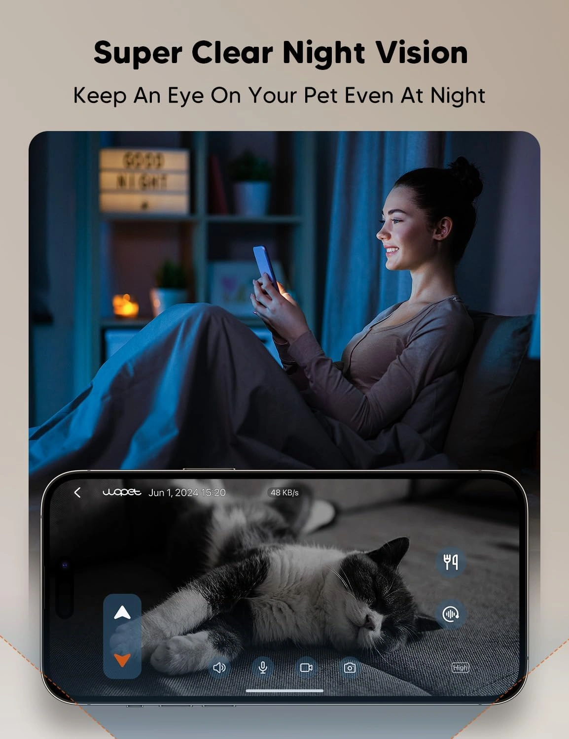 WOpet Heritage View Automatic Pet Feeder with Camera [Dual Bowls]