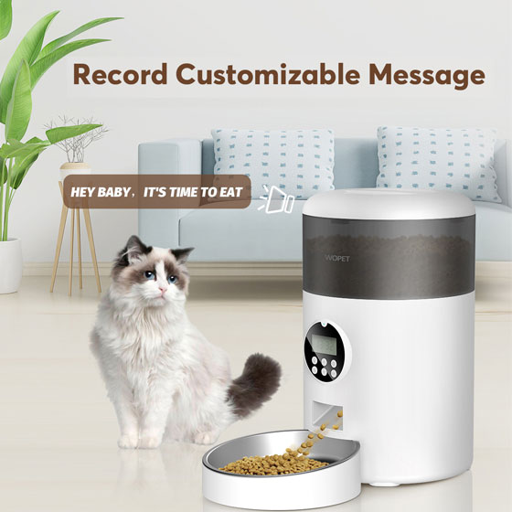 WOpet Automatic Pet Dry Food Feeder Timed Cat Food Dispenser丨Milo