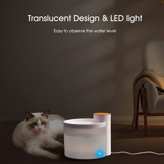 WOpet Pet Water Fountain Cat Water Dispenser With LED Light丨Glitter