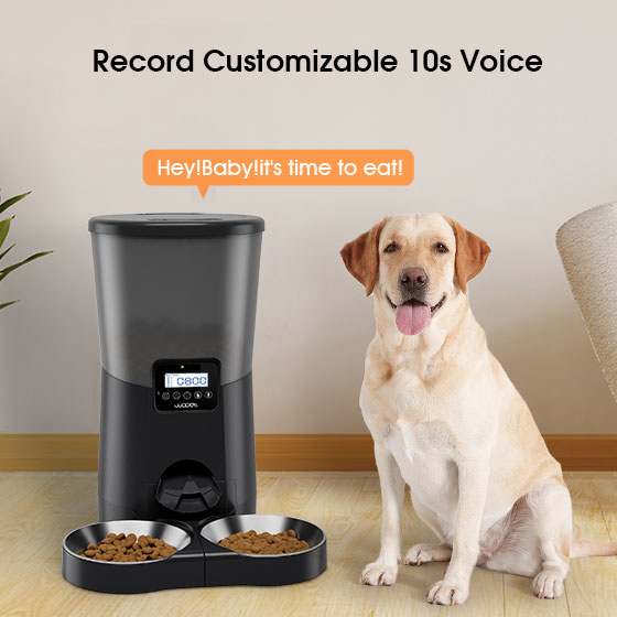 WOpet Even Automatic Pet Feeder for Two Cats and Dogs with Double Food Tray