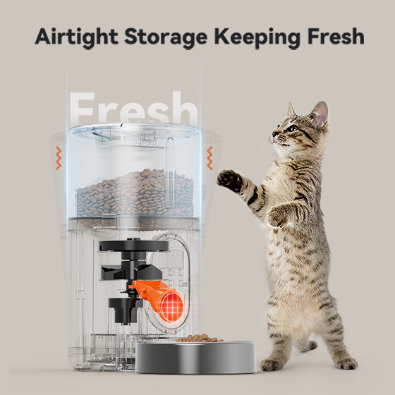 WOpet Barn Automatic Cat Feeder, Timed Pet Feeder with Interactive Voice Recorder