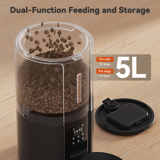 WOpet Automatic Pet Feeder Timed Cat & Dog Food Dispenser 5L丨Castle