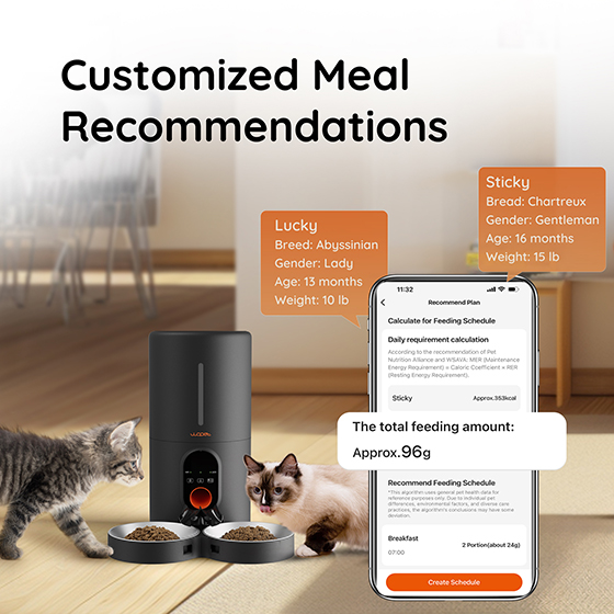 WOpet Heritage Air Smart Pace Feeder For Two Cats